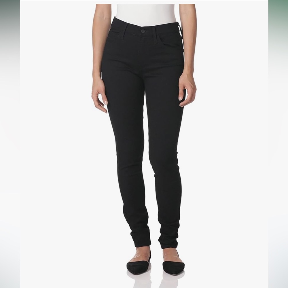 Levi's 720 HIGH RISE SUPER SKINNY 26 Denim Black Jeans Stretch - Picture 3 of 12